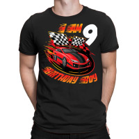 Race Car 9th Birthday Boy 9 Year Old Racing Car Driver T-shirt | Artistshot