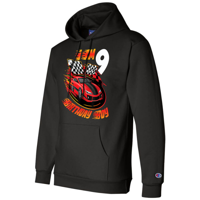 Race Car 9th Birthday Boy 9 Year Old Racing Car Driver Champion Hoodie | Artistshot