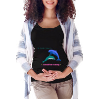 Be Gentle I Have A Sensitive Tummy   (2) Maternity Scoop Neck T-shirt | Artistshot