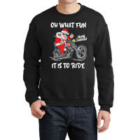 Biker Santa Motorcycle Fan Merry Christmas Xmas Holidays Crewneck Sweatshirt | Artistshot