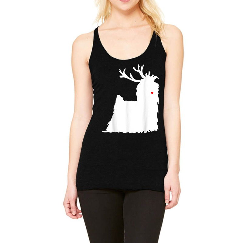 Yorkshire Terrier Christmas Nosed Reindeer Racerback Tank by Dapper | Artistshot