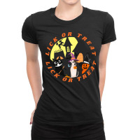 Funny Halloween Gift T  Shirt Lick Or Treat,trick Or Treat, Happy Hall Ladies Fitted T-shirt | Artistshot