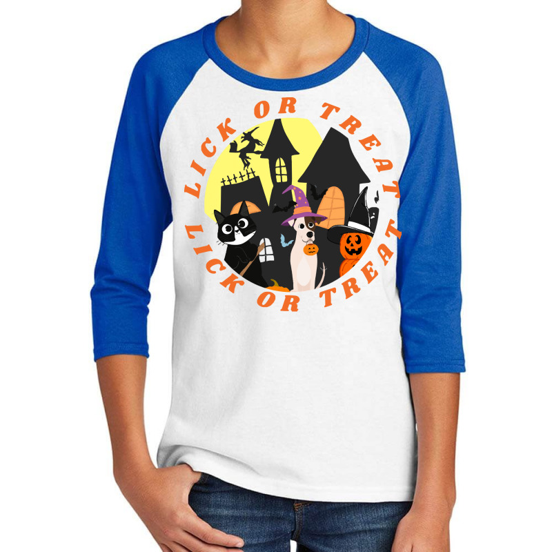 Funny Halloween Gift T  Shirt Lick Or Treat,trick Or Treat, Happy Hall Youth 3/4 Sleeve by tshirtgreyhound | Artistshot