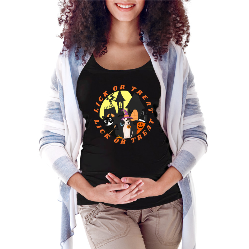 Funny Halloween Gift T  Shirt Lick Or Treat,trick Or Treat, Happy Hall Maternity Scoop Neck T-shirt by tshirtgreyhound | Artistshot