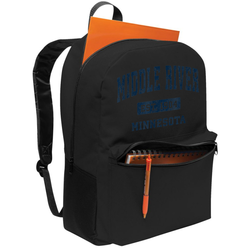 Middle River Minnesota Mn Vintage Athletic Sports Design Backpack | Artistshot