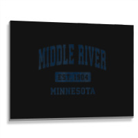 Middle River Minnesota Mn Vintage Athletic Sports Design Metal Print Horizontal | Artistshot