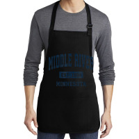 Middle River Minnesota Mn Vintage Athletic Sports Design Medium-length Apron | Artistshot