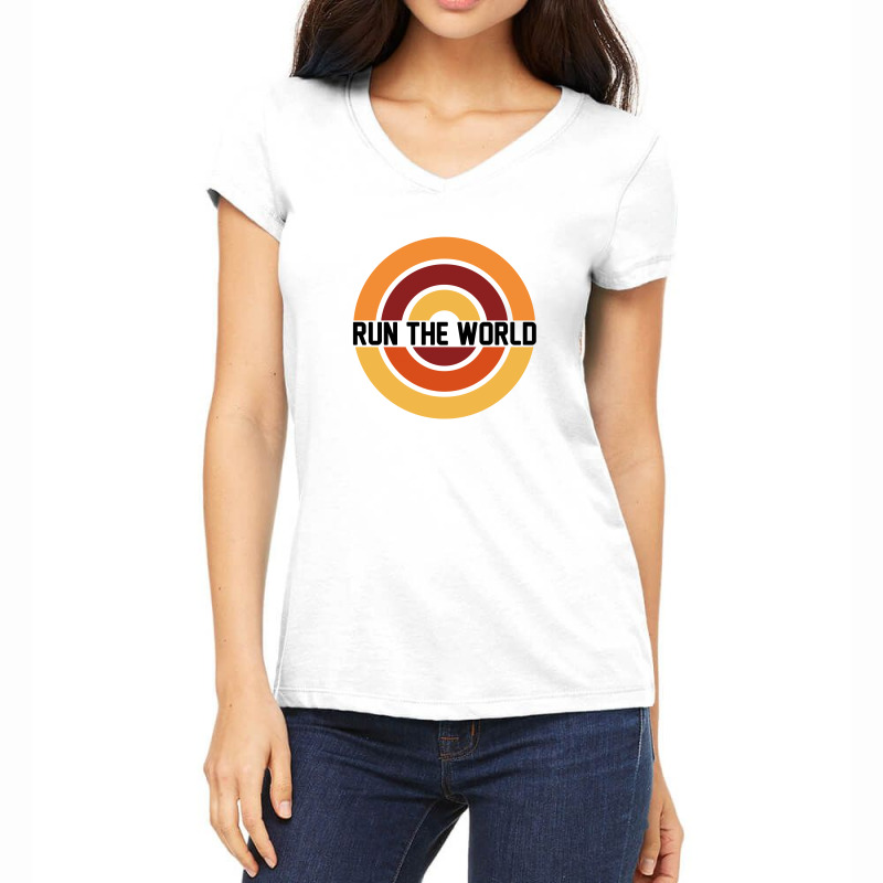 Run The World Women's V-Neck T-Shirt by autlu2024 | Artistshot