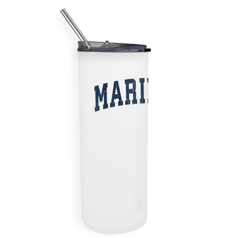 Marietta Georgia Ga Vintage Sports Design Navy Design T Shirt Skinny Tumbler | Artistshot