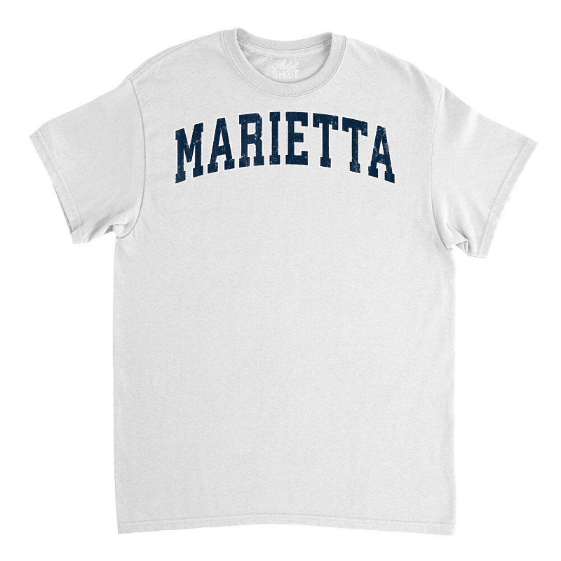 Marietta Georgia Ga Vintage Sports Design Navy Design T Shirt Classic T-shirt | Artistshot