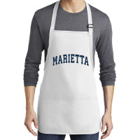 Marietta Georgia Ga Vintage Sports Design Navy Design T Shirt Medium-length Apron | Artistshot