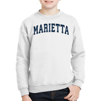 Marietta Georgia Ga Vintage Sports Design Navy Design T Shirt Youth Sweatshirt | Artistshot