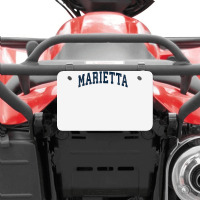 Marietta Georgia Ga Vintage Sports Design Navy Design T Shirt Atv License Plate | Artistshot