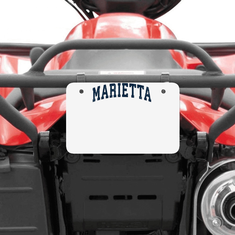 Marietta Georgia Ga Vintage Sports Design Navy Design T Shirt Atv License Plate | Artistshot