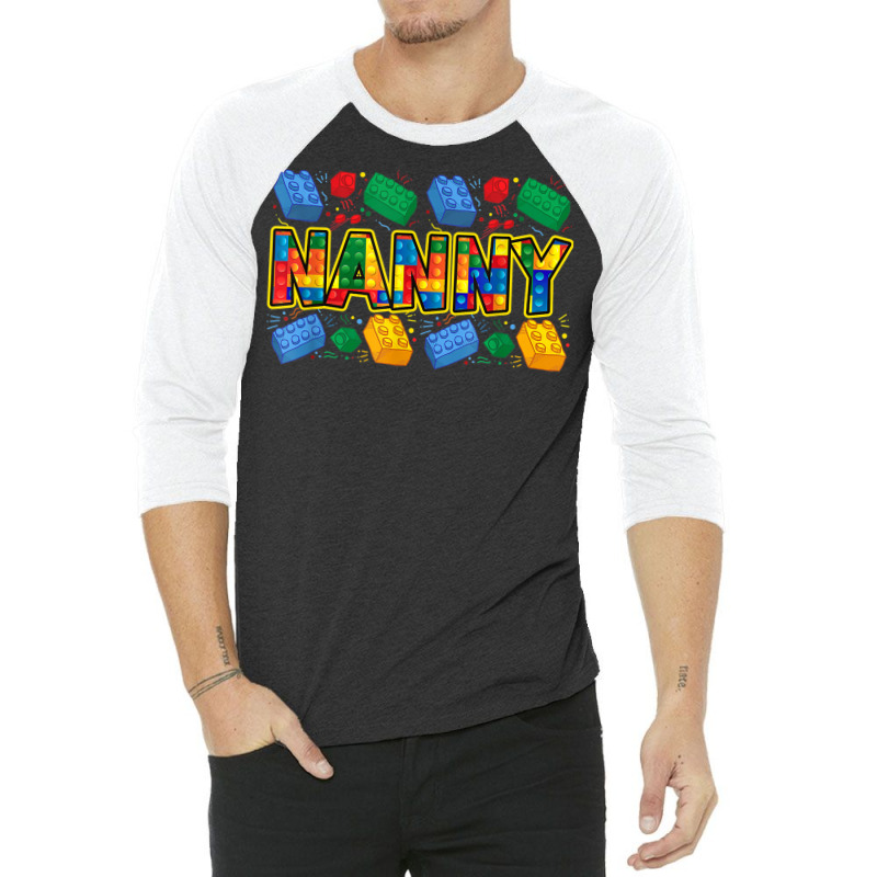 Nanny Brick Builder Funny Grandma Blocks Master Builder 3/4 Sleeve Shirt | Artistshot