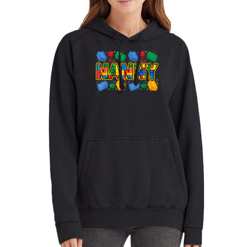 Nanny Brick Builder Funny Grandma Blocks Master Builder Vintage Hoodie | Artistshot