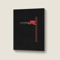 Carbon Type R Racing Stripe Portrait Canvas Print | Artistshot