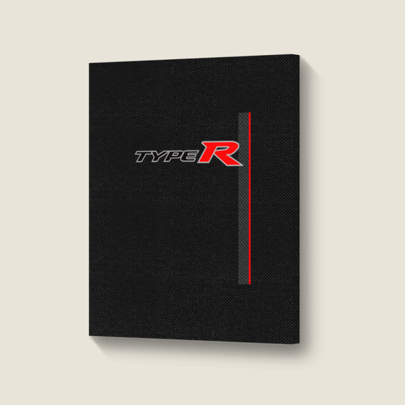 Carbon Type R Racing Stripe Portrait Canvas Print | Artistshot