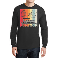 Mens Crushin' On The Pontoon Boat Captain Long Sleeve Shirts | Artistshot