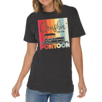 Mens Crushin' On The Pontoon Boat Captain Vintage T-shirt | Artistshot