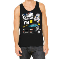 Kids Police Car 4th Birthday Boy 4 Year Old Cop Policeman Officer Tank Top | Artistshot