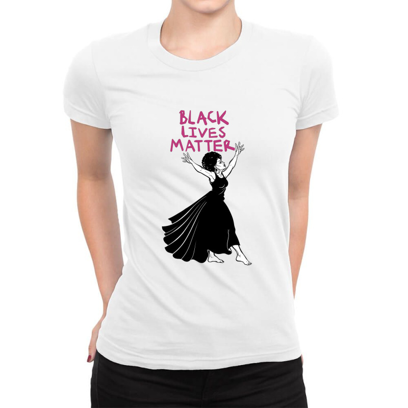 Confident And Beautiful African American Woman In A Long Dress Express Ladies Fitted T-Shirt by cm-arts | Artistshot