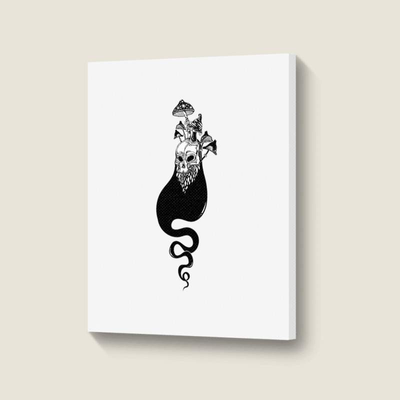 Creepy Ghost Soul Or Wandering Spirit With Face Of Human Skull Portrait Canvas Print | Artistshot