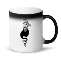 Creepy Ghost Soul Or Wandering Spirit With Face Of Human Skull Magic Mug | Artistshot