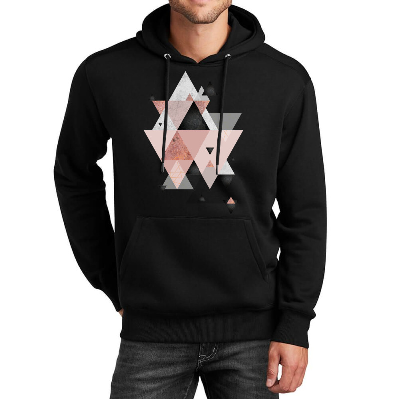 Geometric Compilation In Rose Gold And Blush Pink Unisex Hoodie | Artistshot