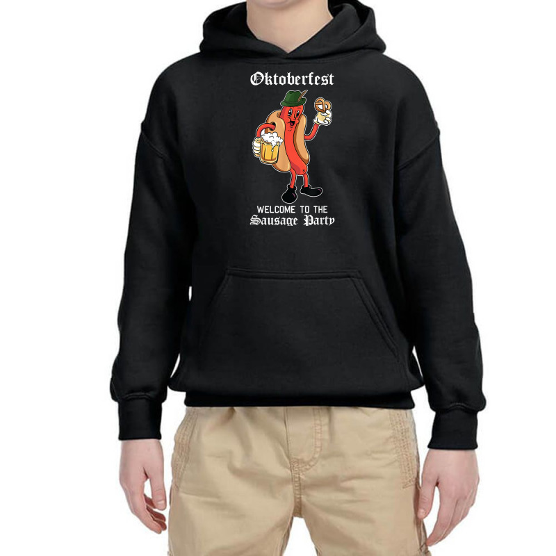 Sausage Party Oktoberfest Funny Bratwurst German Festival T Shirt Youth Hoodie by cm-arts | Artistshot