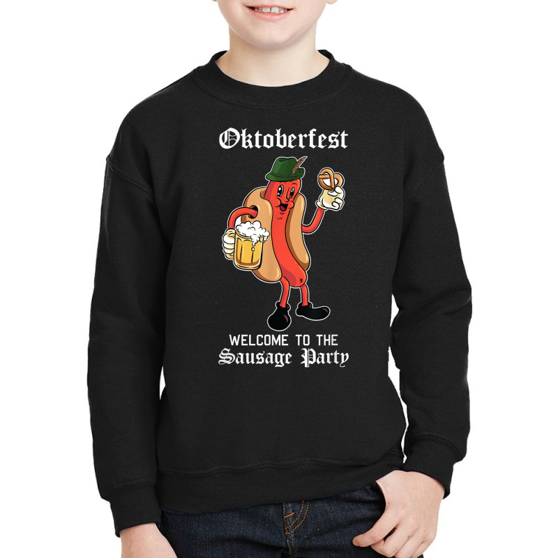 Sausage Party Oktoberfest Funny Bratwurst German Festival T Shirt Youth Sweatshirt by cm-arts | Artistshot