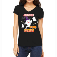 Junior Boo Crew Halloween Ghost Witch Pumpkin Teacher Women's V-neck T-shirt | Artistshot