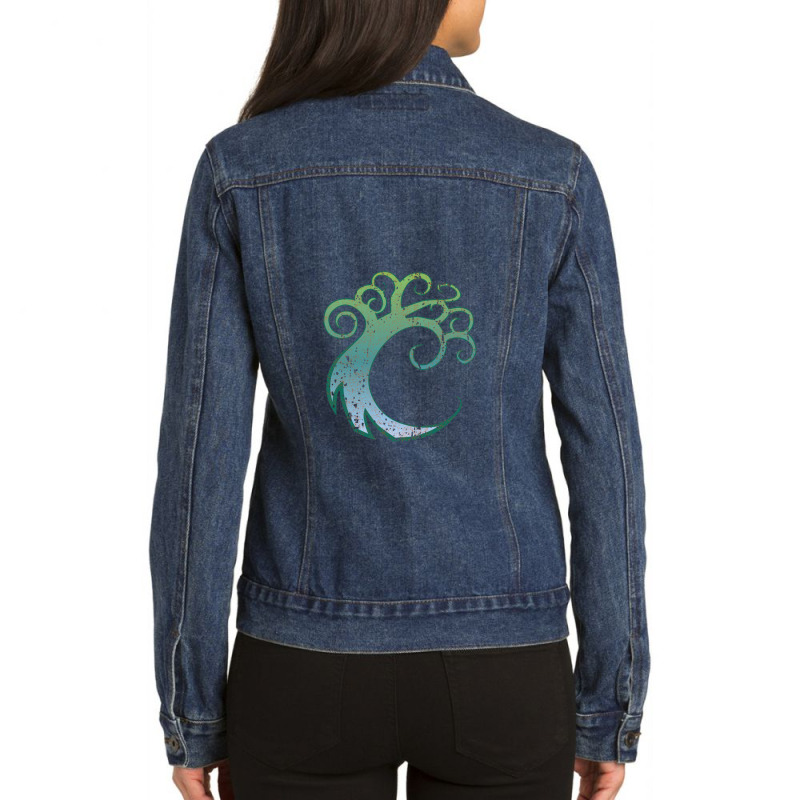 Simic Combine Crest Magic The Gathering Ladies Denim Jacket by wolulasdelapanbelas | Artistshot