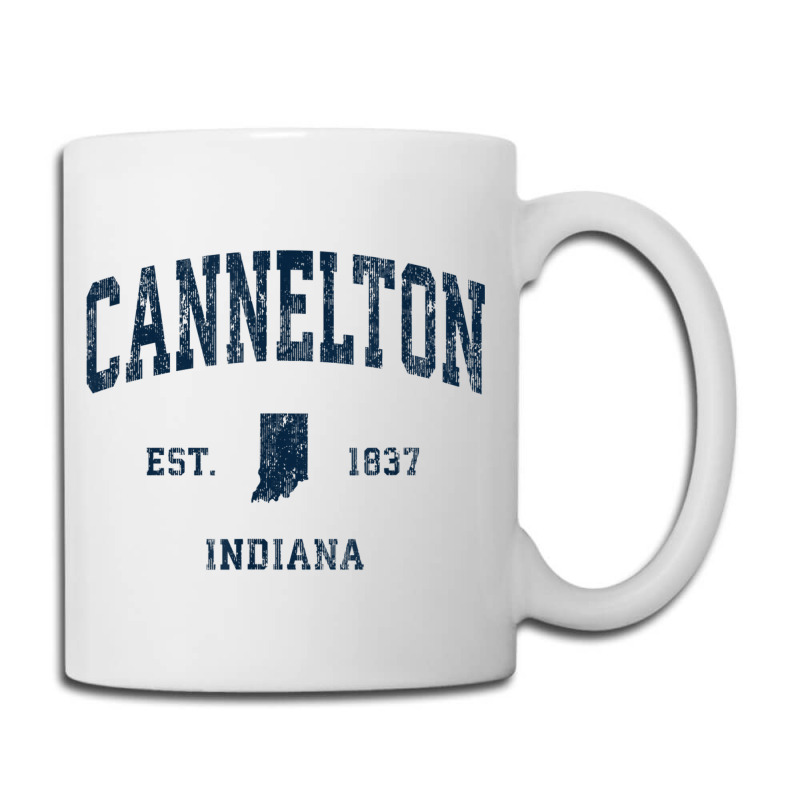 Cannelton Indiana In Vintage Athletic Navy Sports Design Coffee Mug | Artistshot