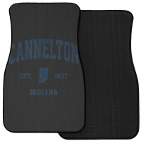 Cannelton Indiana In Vintage Athletic Navy Sports Design Front Car Mat | Artistshot