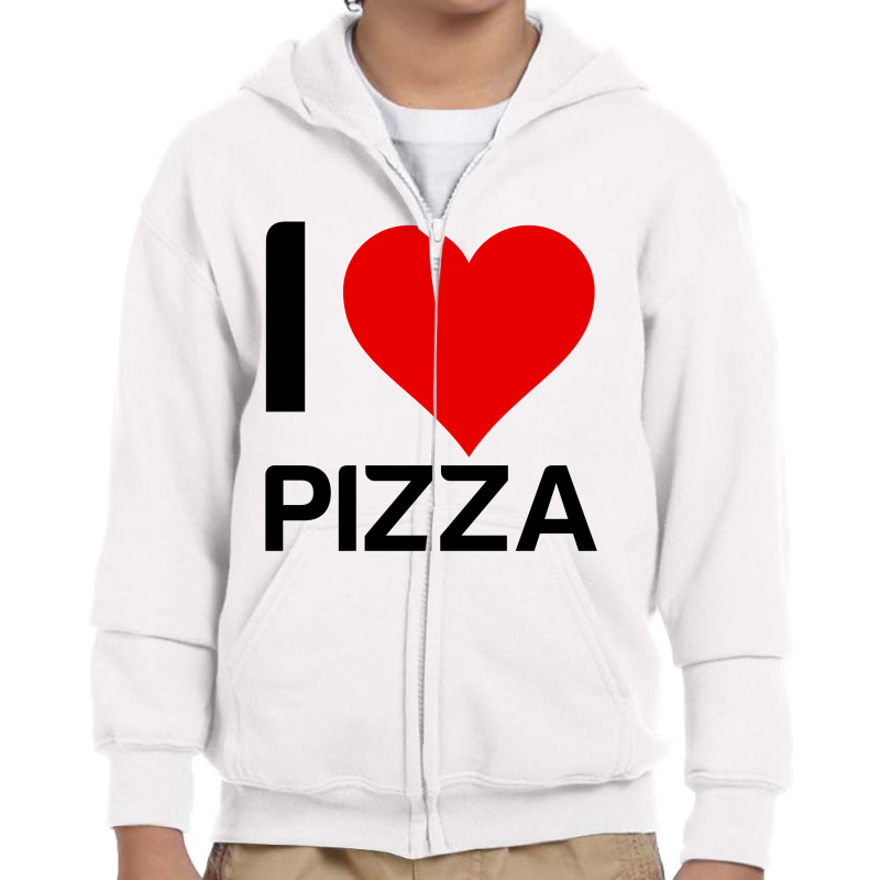 I Love Pizza Heart Youth Zipper Hoodie | Artistshot