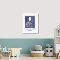 Ben Franklin T Shirt. Vintage Founding Father Tee Portrait Canvas Print | Artistshot