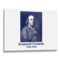 Ben Franklin T Shirt. Vintage Founding Father Tee Metal Print Horizontal | Artistshot