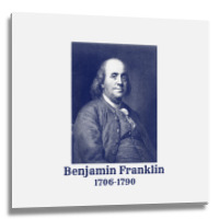 Ben Franklin T Shirt. Vintage Founding Father Tee Metal Print Square | Artistshot