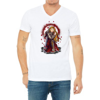 Woman Female Warrior Knight Medieval Fantasy Armor Sword T Shirt V-neck Tee | Artistshot