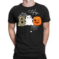 Gift Idea T  Shirt Hey Boo Cute Ghost With Pumpkin Halloween T  Shirt T-shirt | Artistshot