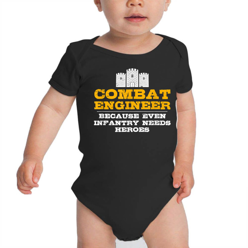 Combat Engineer   Engineer Gifts   Army Engineering T Shirt Baby Bodysuit by cm-arts | Artistshot