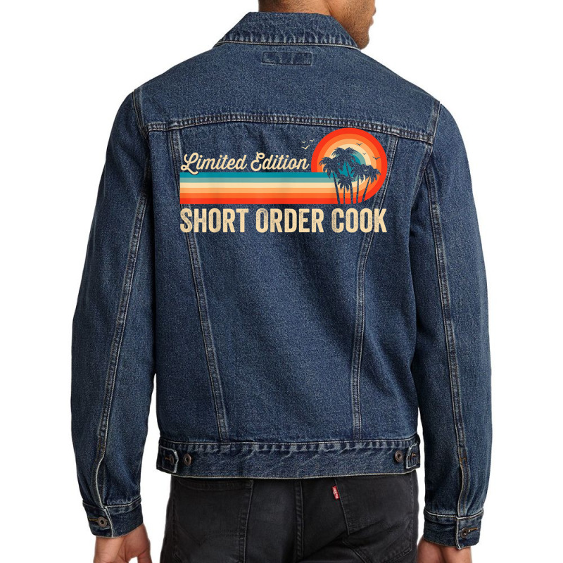 Short Order Cook Funny Birthday Retro Vintage Men Dad Men Denim Jacket | Artistshot