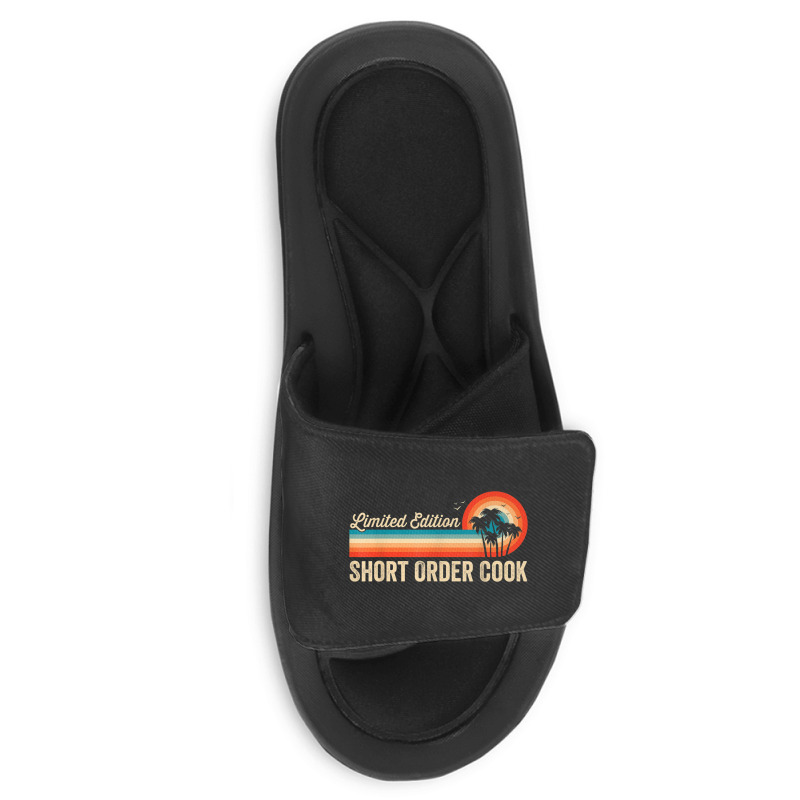 Short Order Cook Funny Birthday Retro Vintage Men Dad Slide Sandal | Artistshot