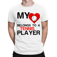 My Heart Belongs To A Tennis Player T-shirt | Artistshot