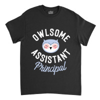 Owlsome Assistant Principal Pun Funny Gift Idea Classic T-shirt | Artistshot