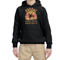 Brooms Are For Amateurs Bike Riding Funny Halloween Youth Hoodie | Artistshot