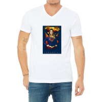 Supergirl, Standing Symbol, V-neck Tee | Artistshot