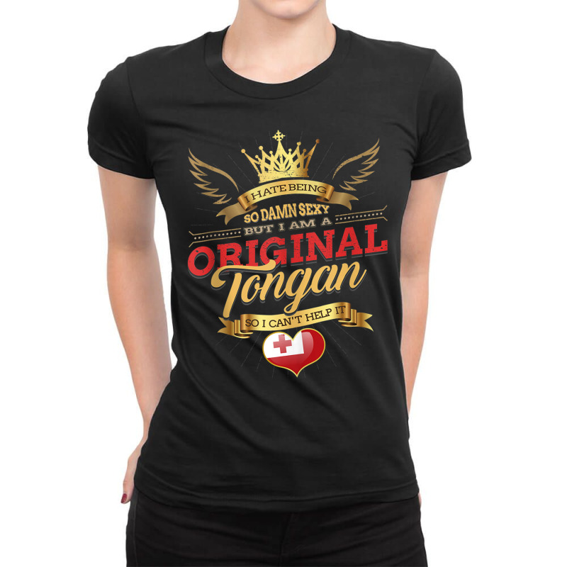 Tonga Flag Souvenirs For Tongans Men & Women Tank Top Ladies Fitted T-Shirt by cm-arts | Artistshot