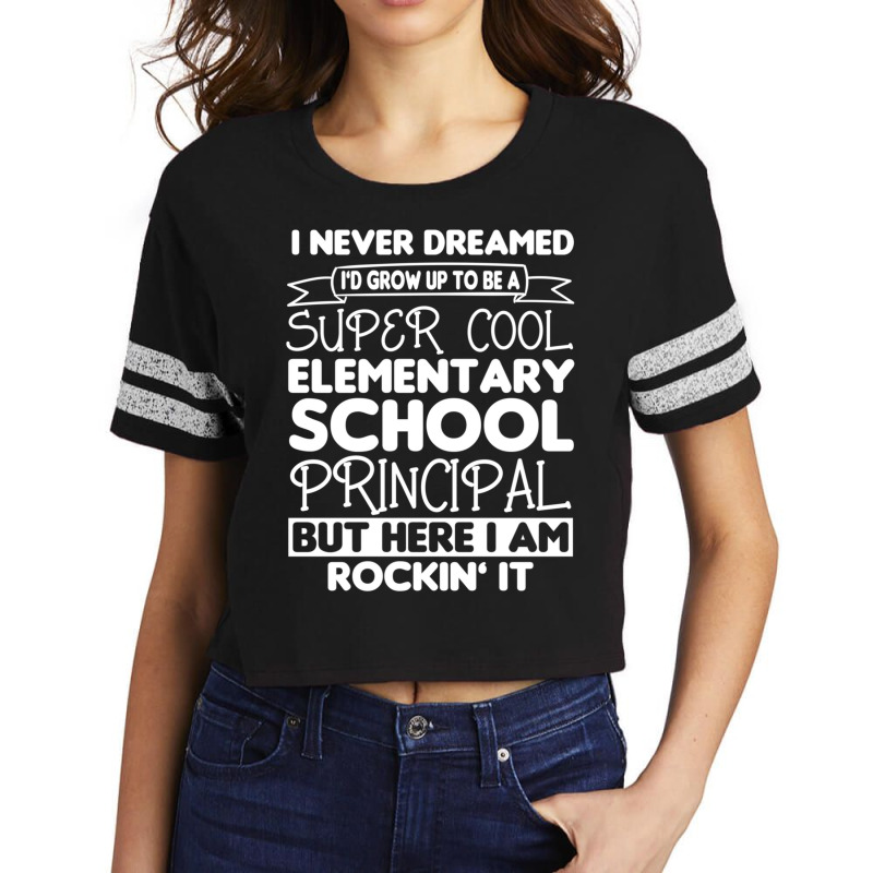 Super Cool Elementary School Principal Scorecard Crop Tee by MICHAELOHARRA | Artistshot